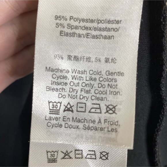 Donna Karan Twist Front Jersey Top XS Black Sleeveless V-Neck - Picture 4 of 7